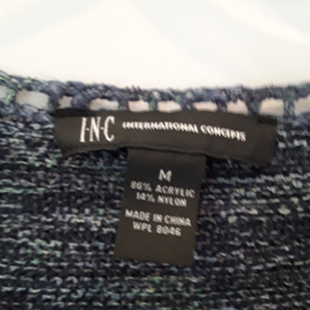 Like New INC blue grey sweater - Picture 4 of 8